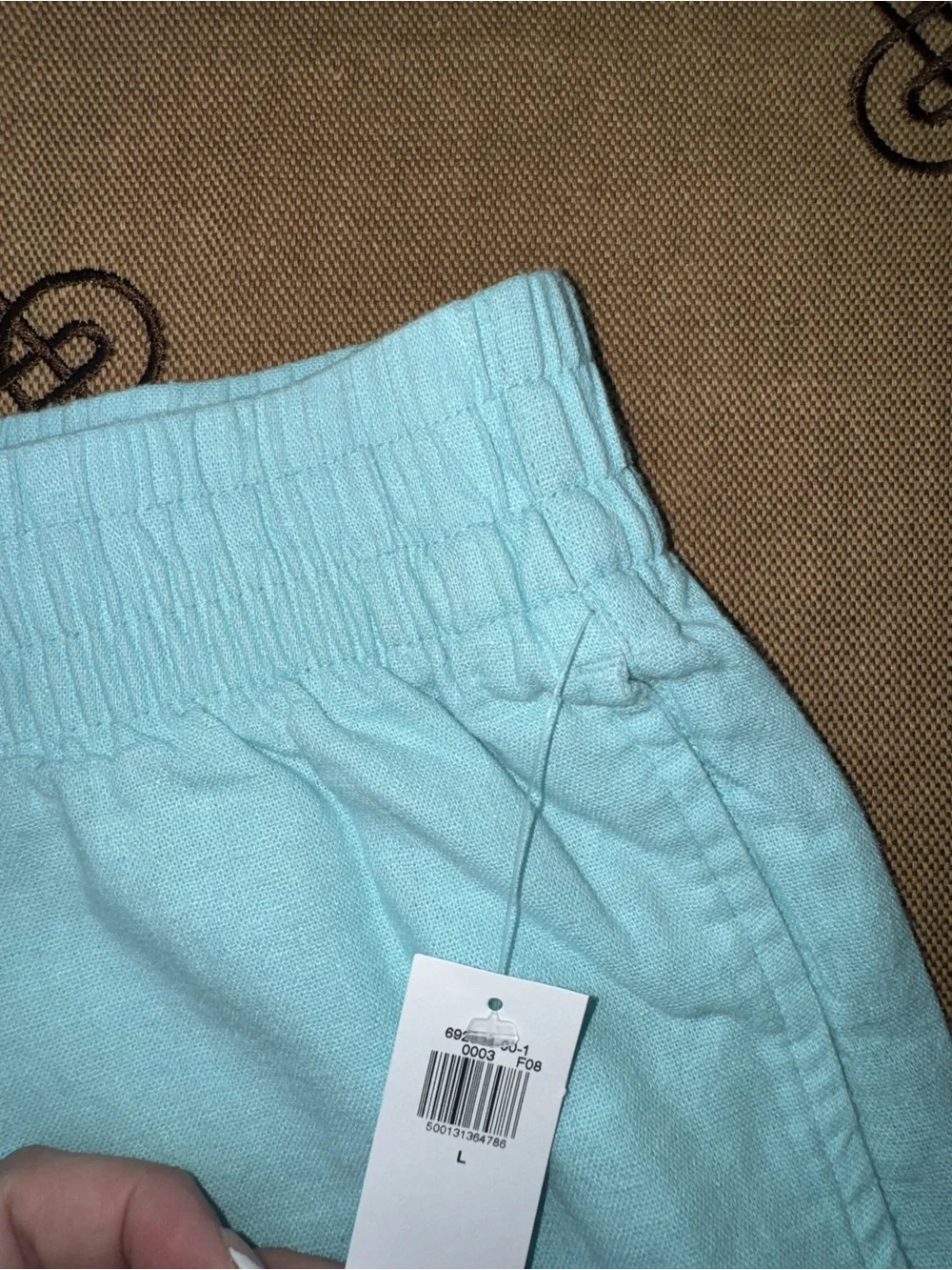 Old Navy NWT! Women'S Pull-On Linen Blend Short In Blue  Size L